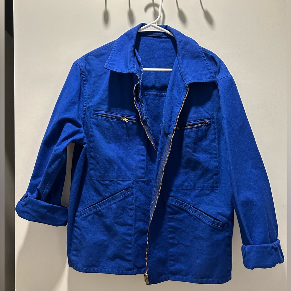 Vintage original French carpenter's work jacket